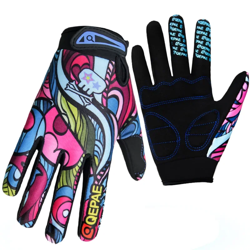 Unisex Mesh GEL Winter Gloves Women Men Wholesale Print Cycling Gloves Bike Bicycle Sports Full Finger  Anti Slip Hiking Gloves