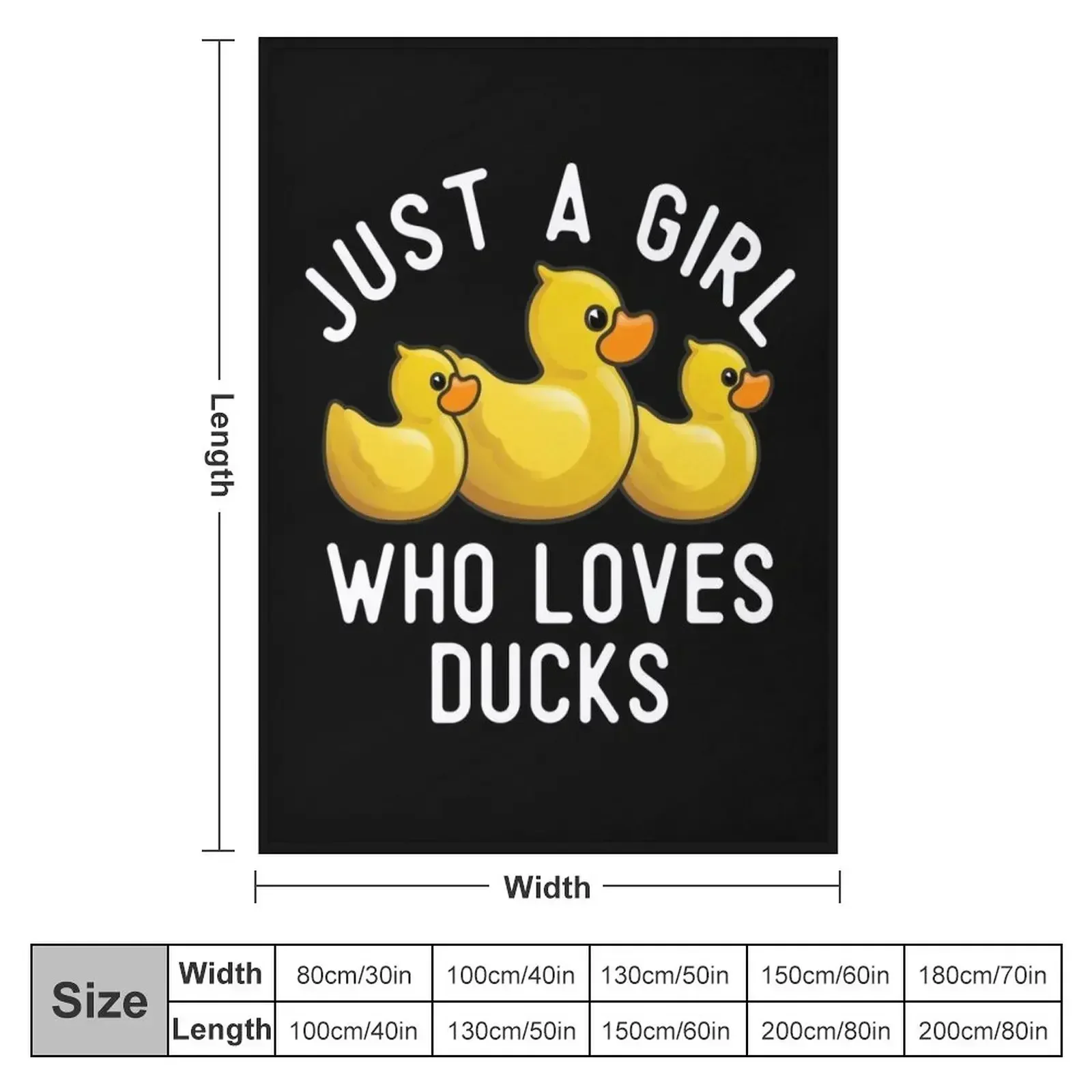 New Duck Lover Just A Girl Who Loves Ducks Cute Duck Gifts for Women Girls Throw Blanket Summer Heavy Blankets