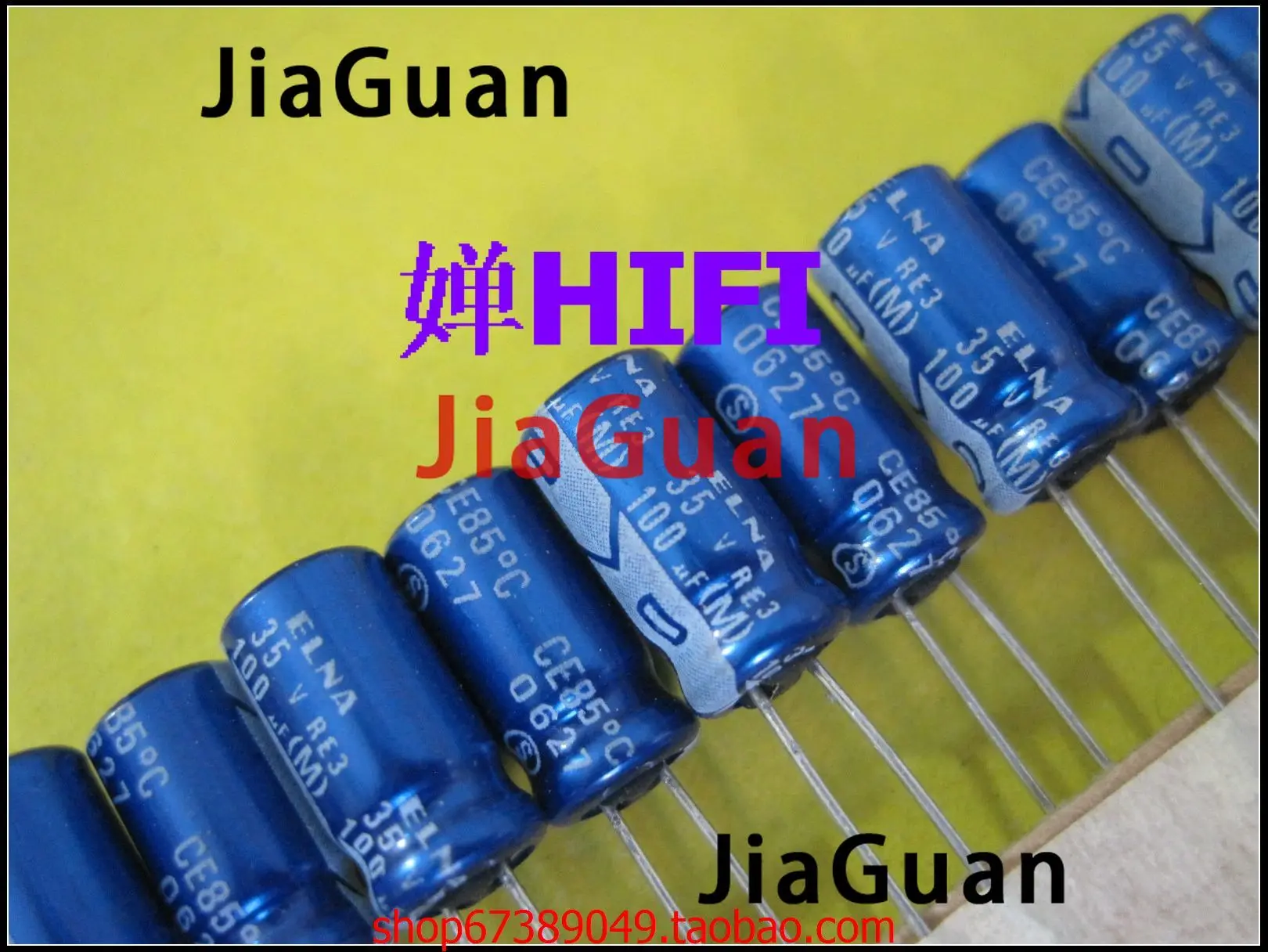 50pcs NEW ELNA RE3 35V100UF 6.3X11MM audio electrolytic capacitor 100uF/35V blue robe 100UF 35V re3 100uf 35v