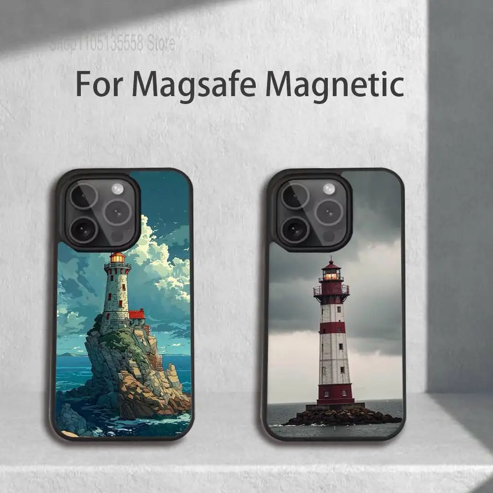 

Anime Lighthouse Phone Case For iPhone 17,16,15,14,13,12,11,Pro,Max,Plus,Mini,SE4,E Magnetic For Magsafe Wireless