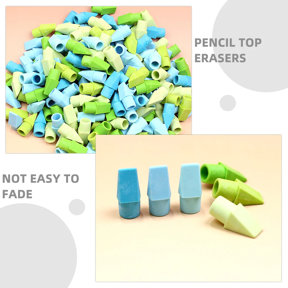 250 шт. ластики для карандашей, милые защитные колпачки из TPR, объемные мини-ластики забавной формы, долговечные цвета, устойчивые к выцветанию