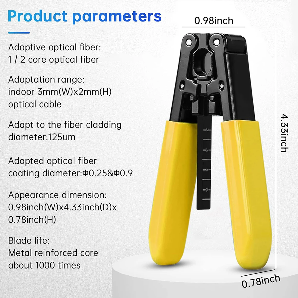 Abisolierzange für Glasfaser-Drop-Kabel 3,0 mm x 2,0 mm FTTH, Abisolierzange für gummiisoliertes Glasfaserkabel – Detail 6