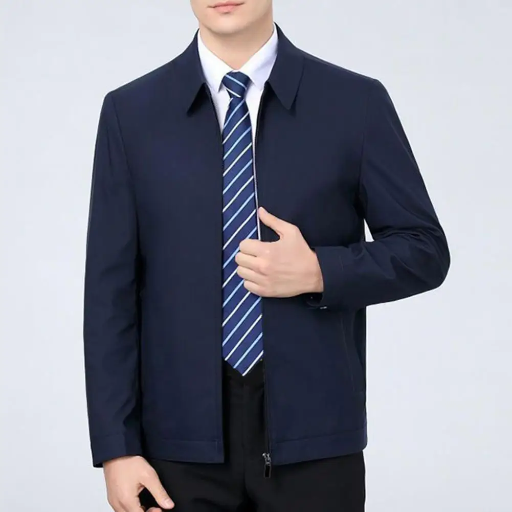 

Temperament Stylish Pure Color Slim-fitting Coat Autumn Elderly Coat Slim for Business