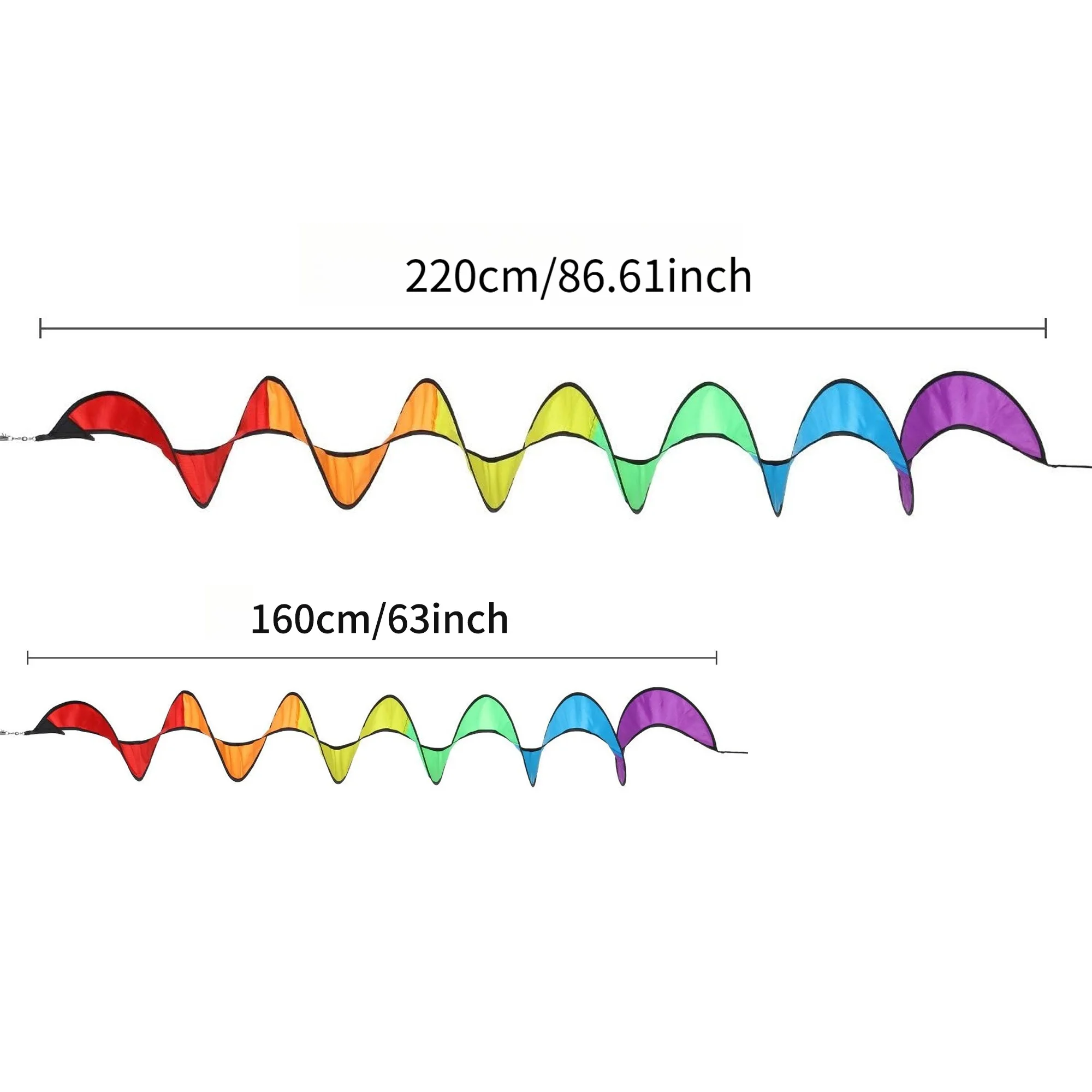 1pc Rainbow Windsock Streamer Flag, Rainbow Wind Spinner, Outdoor Hanging Wind Socks for Camping Tent, Wedding Colorful Decor