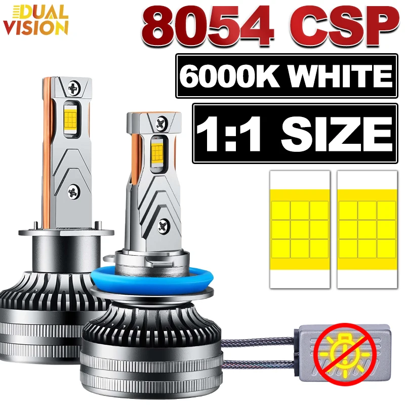 H7 LED Car Headlights H4 H11 Fog Light Bulbs Canbus 8054 CSP Chip High Power H3 H1 H8 H9 9005 9006 HB3 HB4 9012 Auto Lamps 6000K
