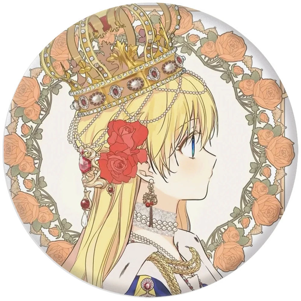 58mm Anime Who Made Me A Princess Suddenly Become A Princess One Day Cosplay COSTUME Badge Pin SPTE Tinplate Brooch﻿ Prop