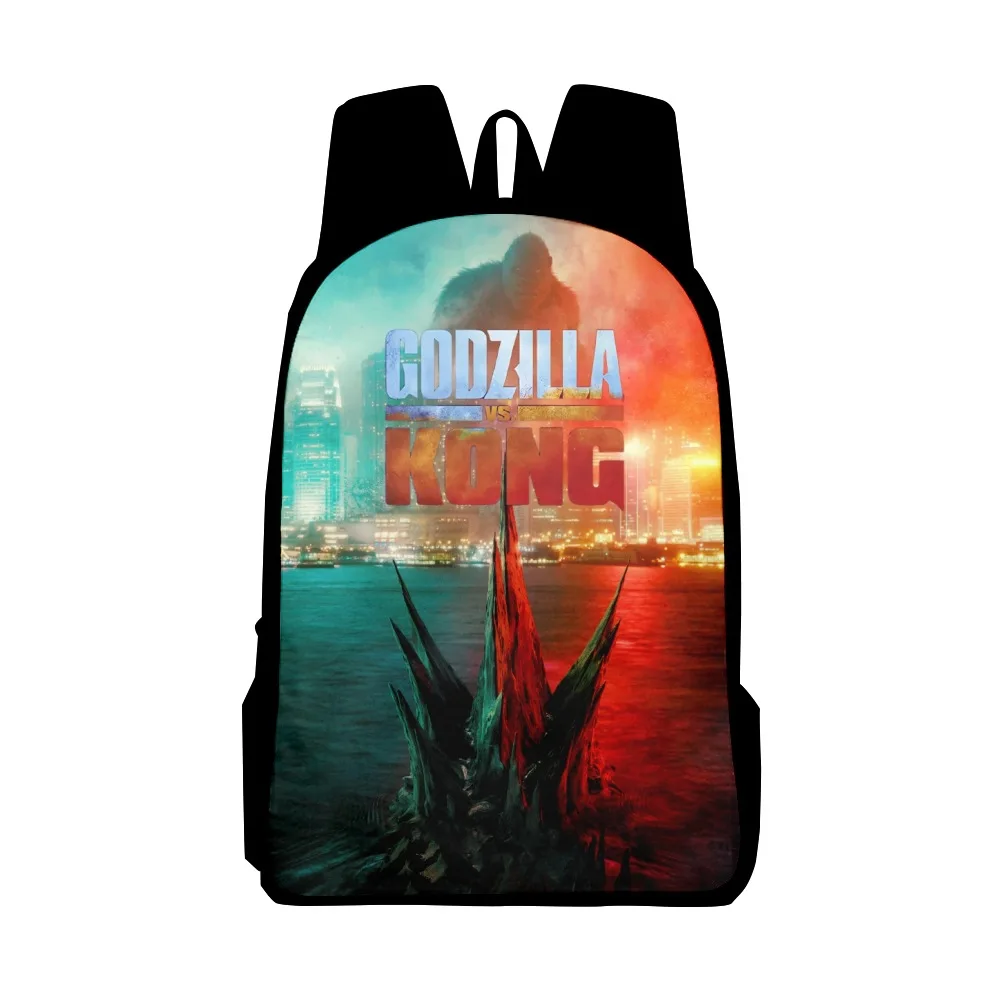 Godzillas VS KingKongs Backpack Anime Monster Action Figures Schoolbag School Outdoor Sport Travel Shoulders Bag Knapsack Gift