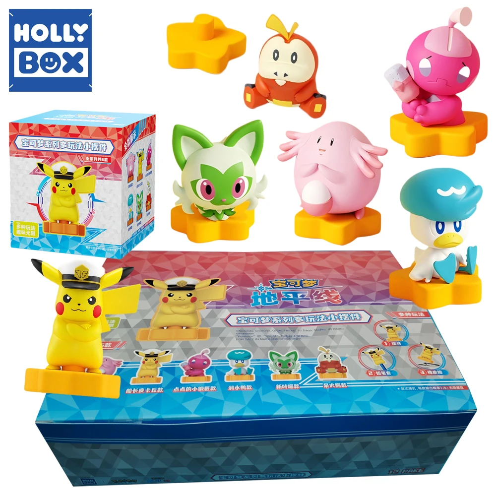 حقيقي هولي صندوق بوكيمون آفاق صندوق أعمى أنيمي الطرفية الشخصيات Sprigatito Fuecoco لطيف حلية ديكور هدايا عيد #1