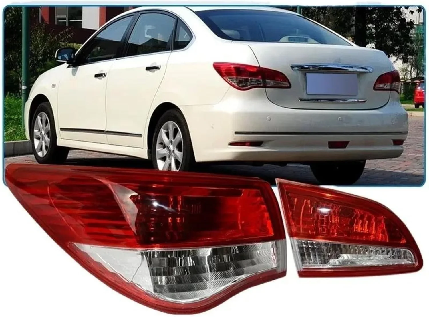 

Для Nissan Sylphy 2009 2010 2011, задний фонарь автомобиля, задний бампер, стоп-сигнал, указатель поворота, предупреждение