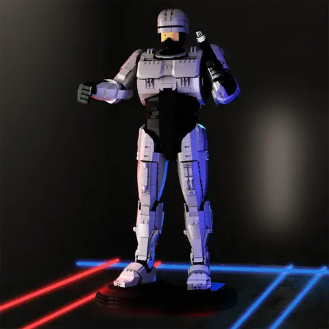 Gobricks Film Militär Mech Krigare Poliserad Byggklossset RoboCoped Action Karaktärsmodell Klossleksaker för barn Pojke Present 10 best sales Robocop-cosplay - №9