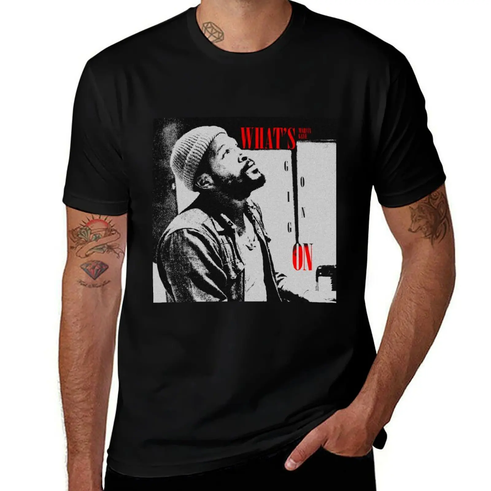 

What's going on - Marvin Gaye T-Shirt summer shirt plain men clothing