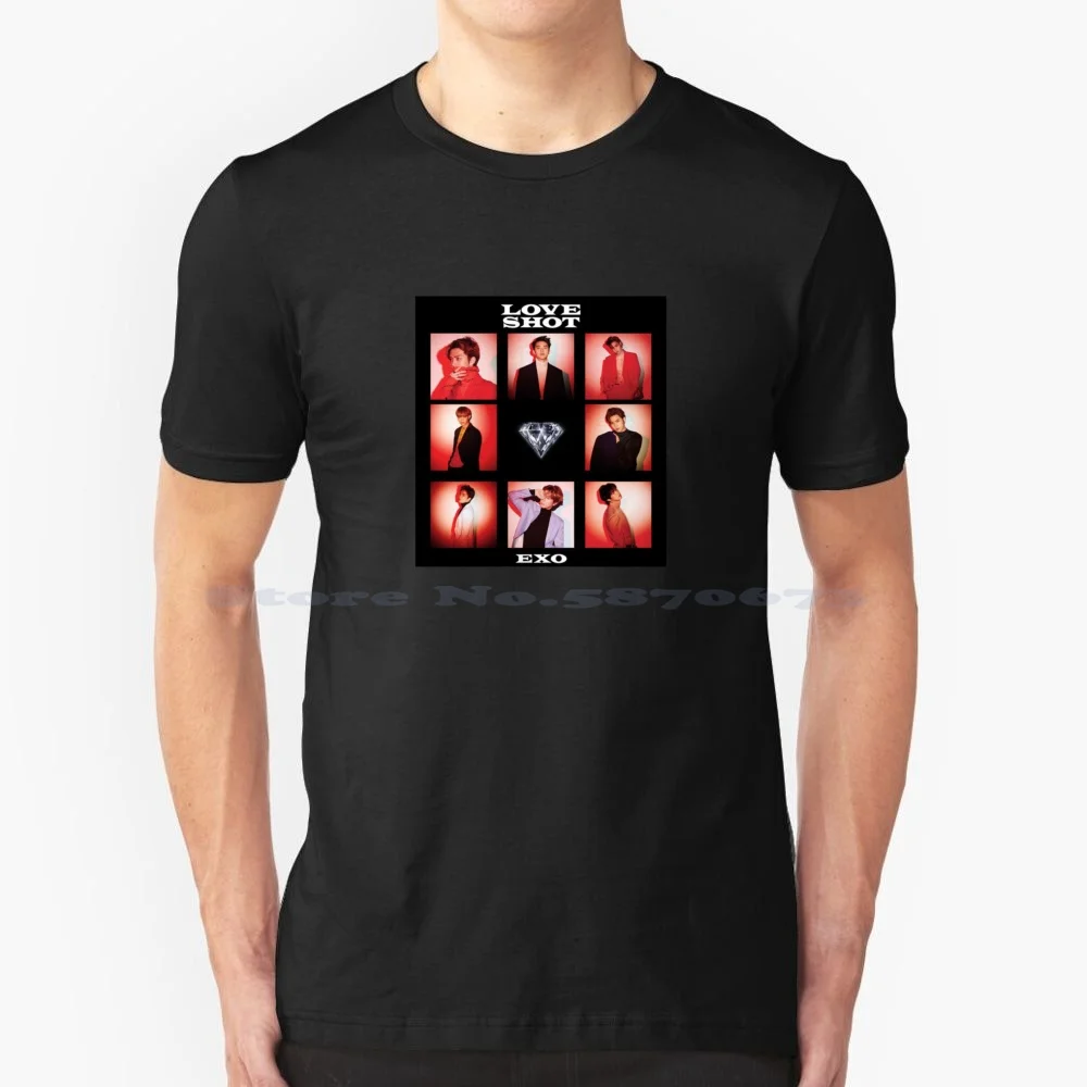 Love Shot T Shirt 100% Cotton Tee Kpop Album Photo Wallpaper Theme Cover Pattern Art Logo