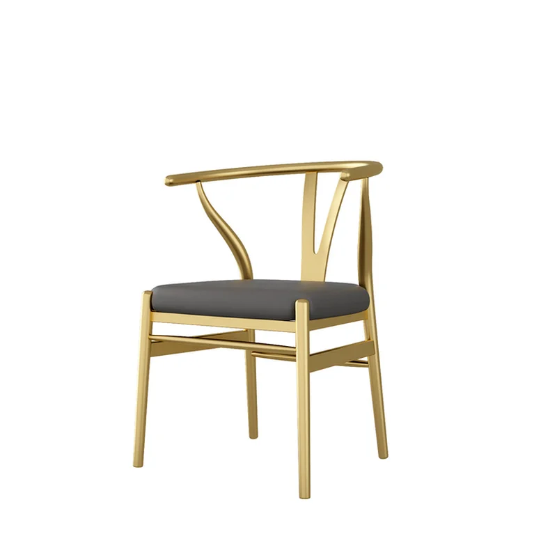 Design Waiting Semi-bar Dining Chairs With Backrest Leather Master Chair Leisure Gold Bar Stools Banqueta Loft Furniture