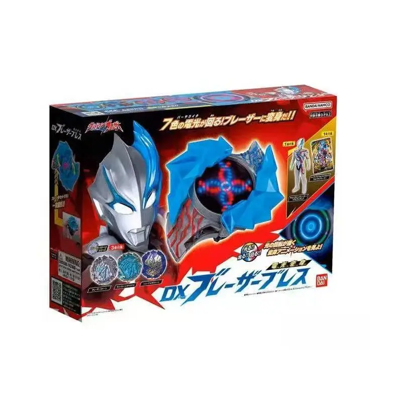 Disponibile ‌   BANDAI Set di braccialetti di trasformazione originali DX Ultraman Blazer con pietre collegate e morbido vinile Figure Giocattoli regali per bambini