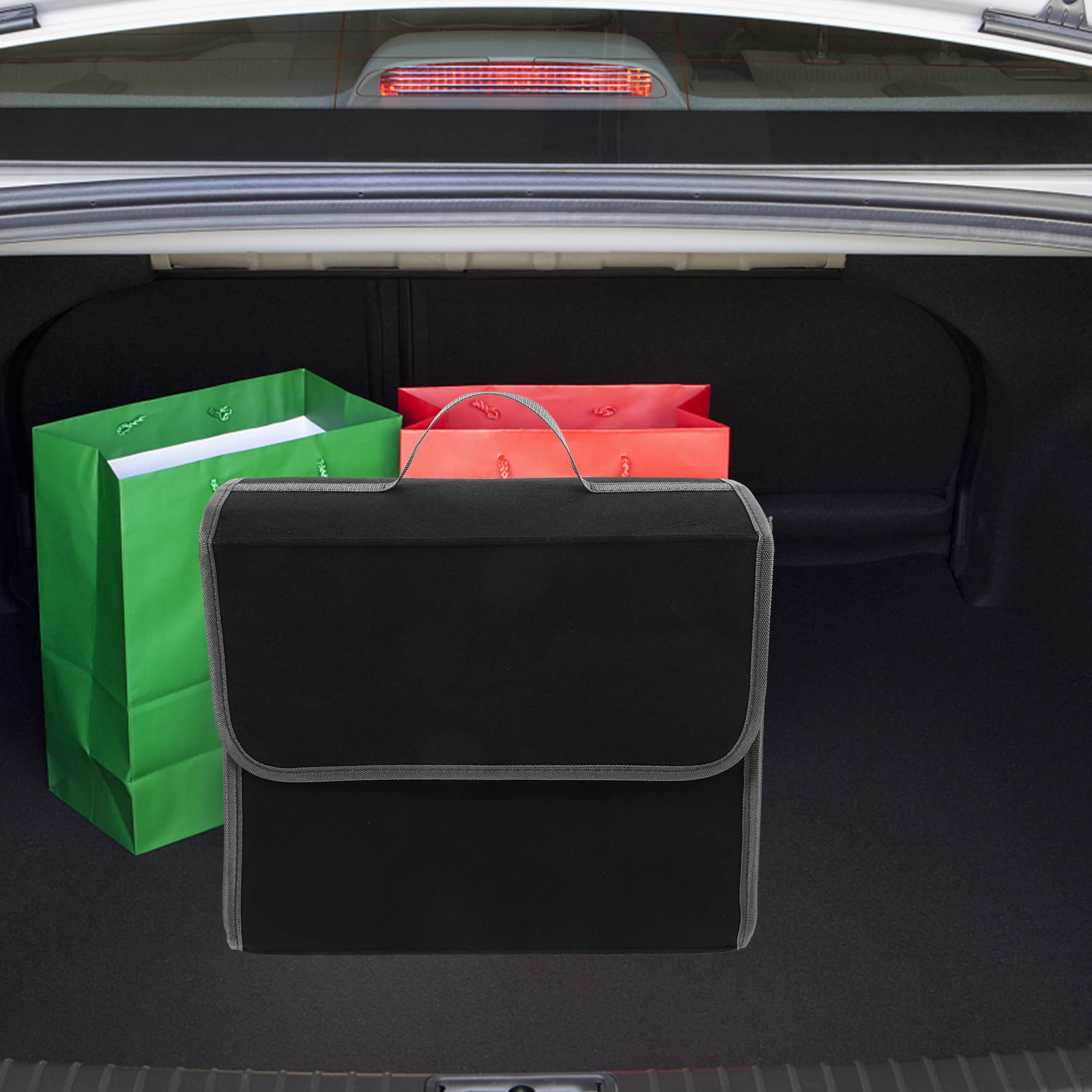 

Folding Car Trunk Organizer Bin Large Capacity Storage Bag For Vehicle Durable Foldable Automotive Felt Toolbox Space Saving Car