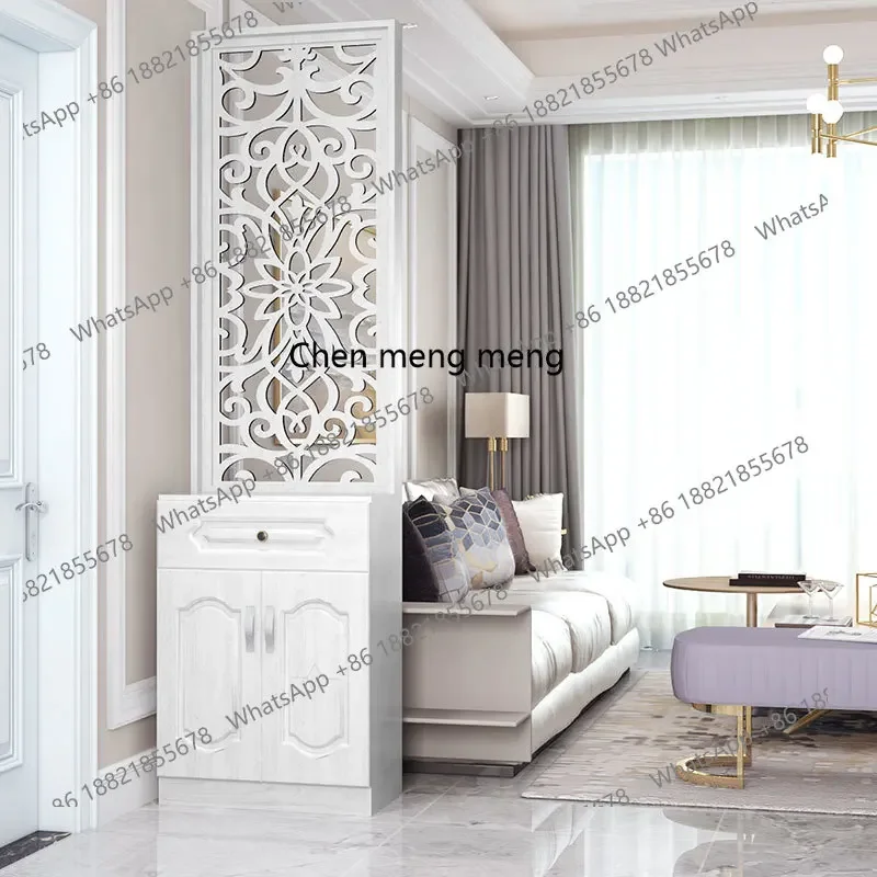X188 Simple modern screen partition shoe cabinet entrance foyer cabinet living room decoration screen rack Nordic