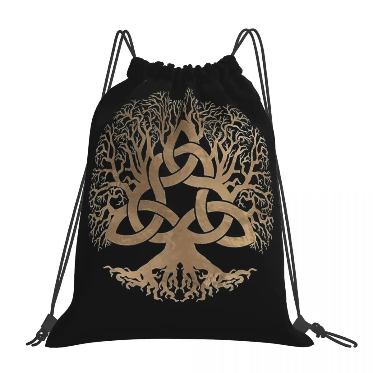 

Tree Of Life -Yggdrasil, Trinity Knot, Tree Art Backpacks Drawstring Bags Drawstring Bundle Pocket Shoes Bag BookBag