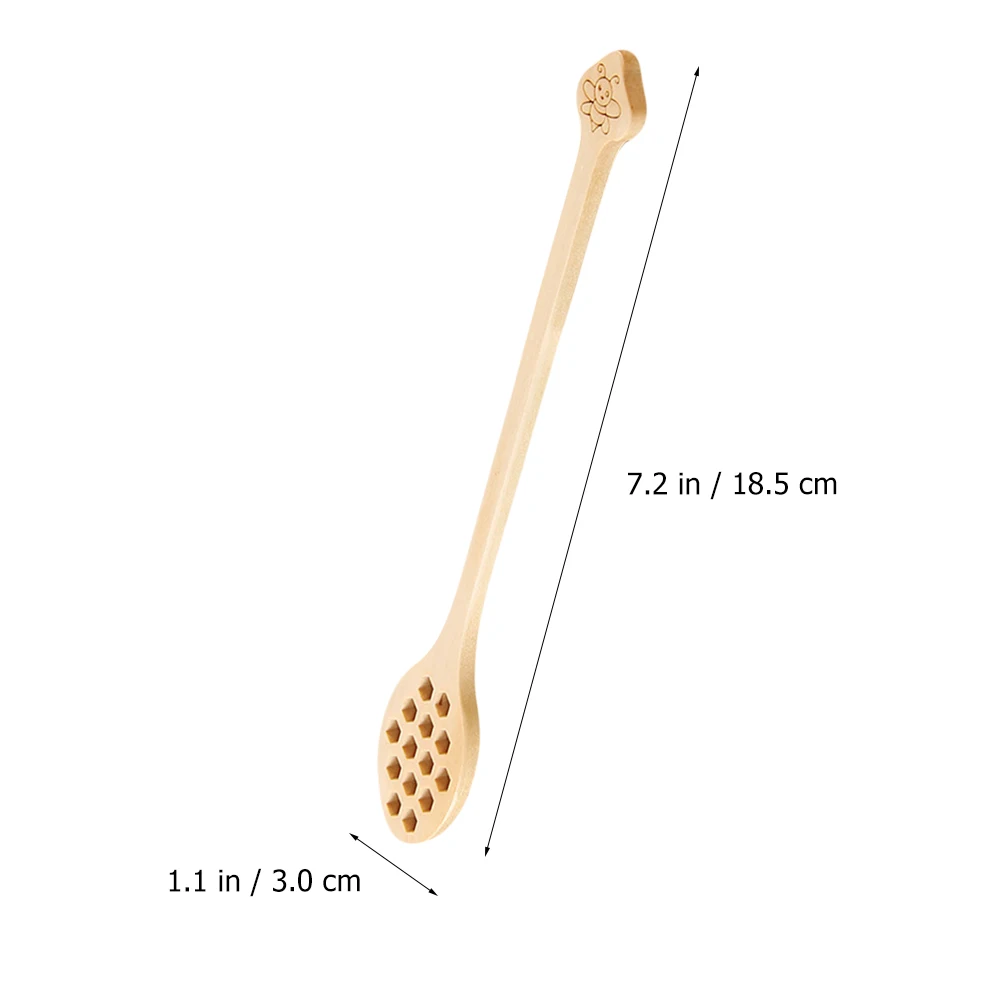 

4pcs Honey Mixing Spoon Stirrer Bee Tray Honeycomb Spoons Stick Syrup Perfect Tool Viscous Liquid Stir Distribute Safe