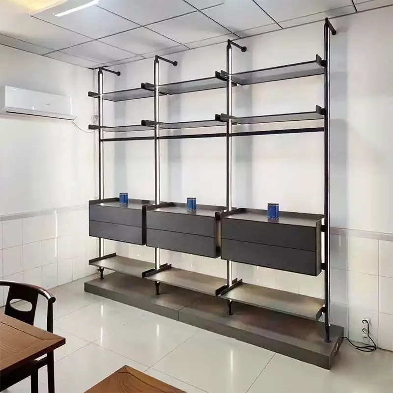 Bedroom Modern Aluminium Open Wardrobe Bar System Frame Sliding Glass Door Freestanding Movable Walk-In Closets DIY Wardrobe