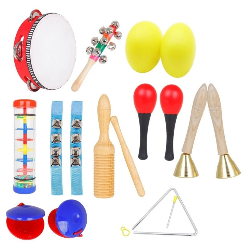 10 unidades instrumentos percussão para crianças Orff percussões para educação pré-escolar