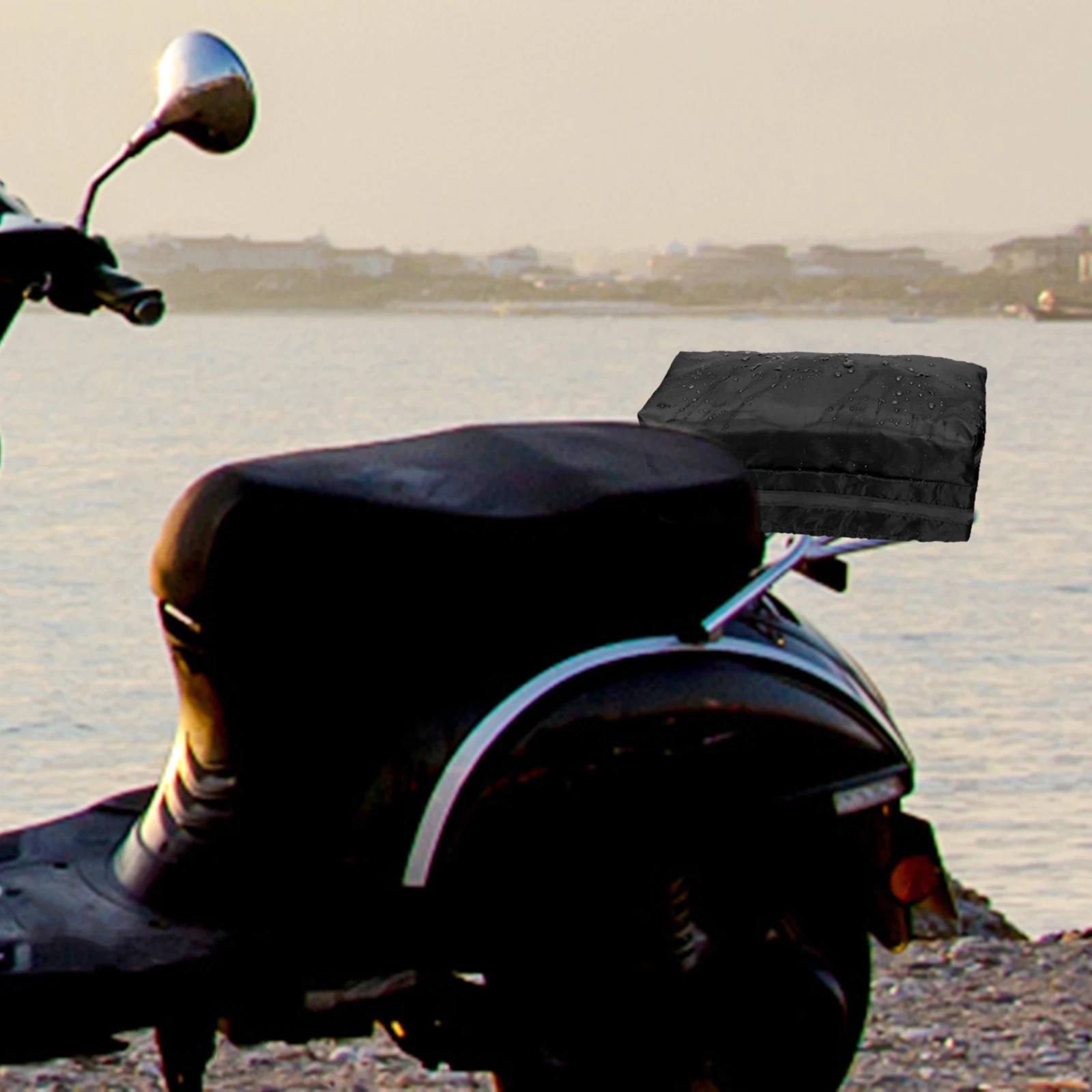 

Box Waterproof Cover 36x17.5x17cm Black Small Size Double Layer Tool Bag Storage Pouch Ebike Scooter