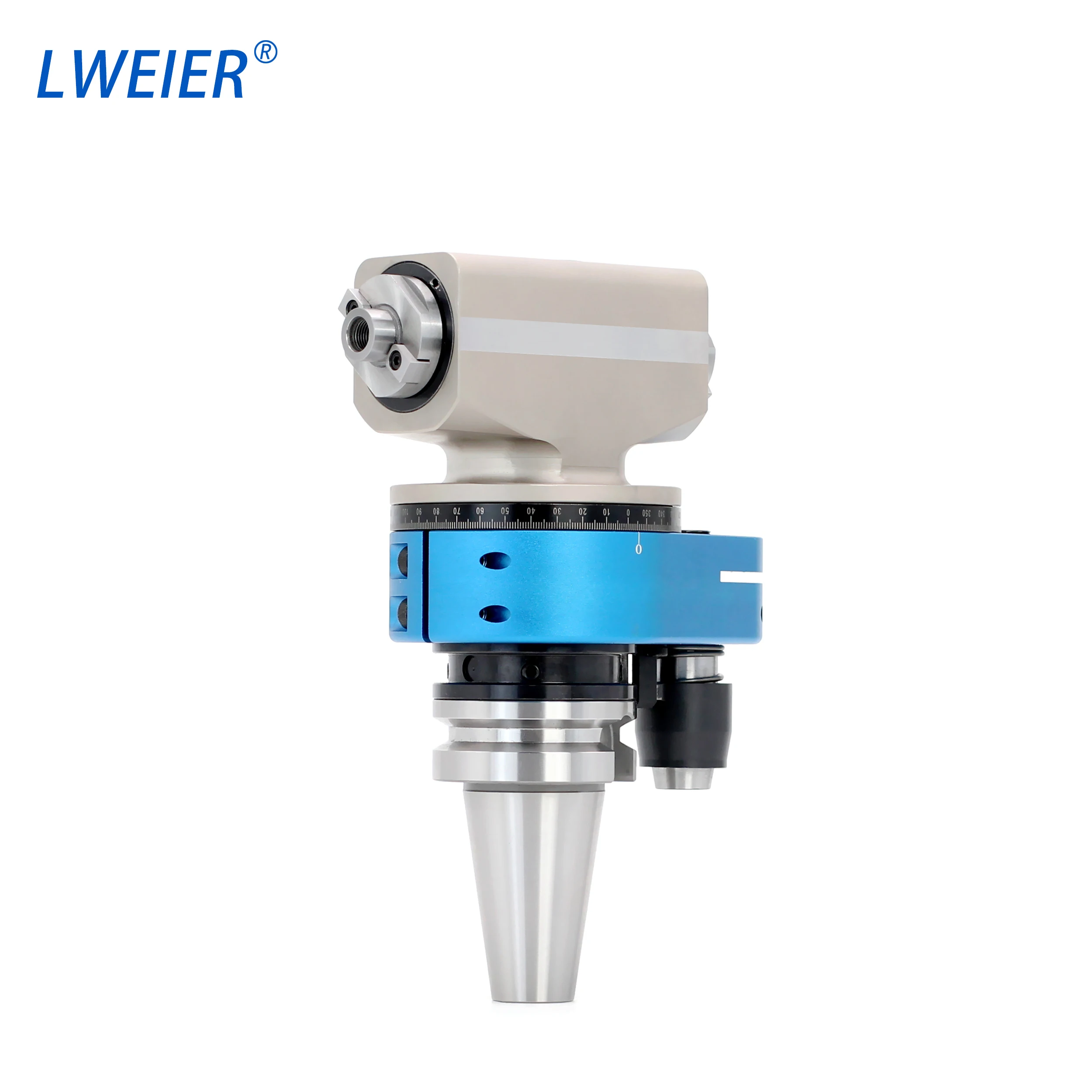Cabeça de fresagem micro transversal leve BT40 HSK63A lateral com cabeça de ângulo de saída bidirecional para fresadora