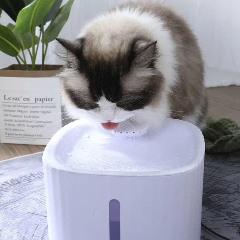 Cat Fountain Cat Water Dispenser Dog Circulates Drinking Bowl and Filters Mute Dog Water Dispensers Cat Water Fountain Feeder