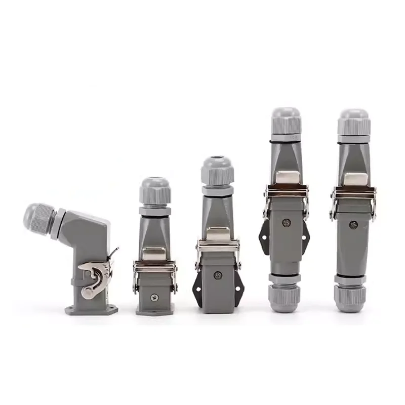 Heavy Load Connector HDC HA 4 5 6 8 Pin Heavy Duty Connector 10A Rectangle Aviation Plug Socket Waterproof Male Heavy-Duty