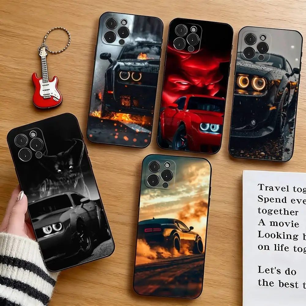 

Car C-Challenger SRT Phone Case For iPhone 17, 16,15,14,13,12,11 Plus,Pro Max, Others Soft Black Cover