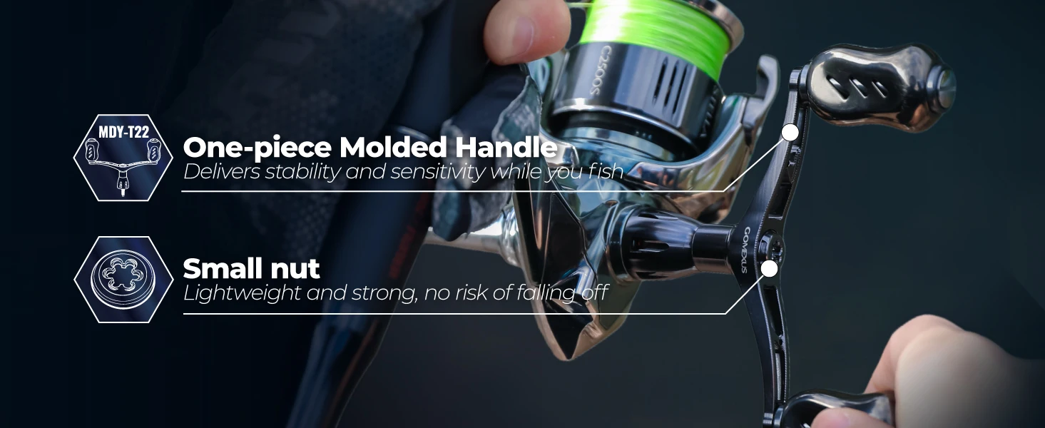 Gomexus Spinnrolle mit Titanlegierungsgriff, Eging-Angelrolle, 92mm Rollengriff für Shimano Stella Stradic Doppelgriff – Detail 6