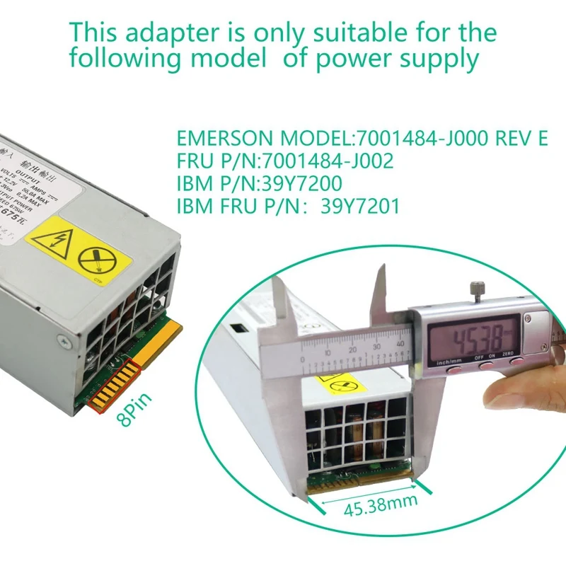 Server Power Supply Breakout Board PCI-E 12X6pin Adapter Converter For BTC Mining For Emerson 7001484 Power Supply