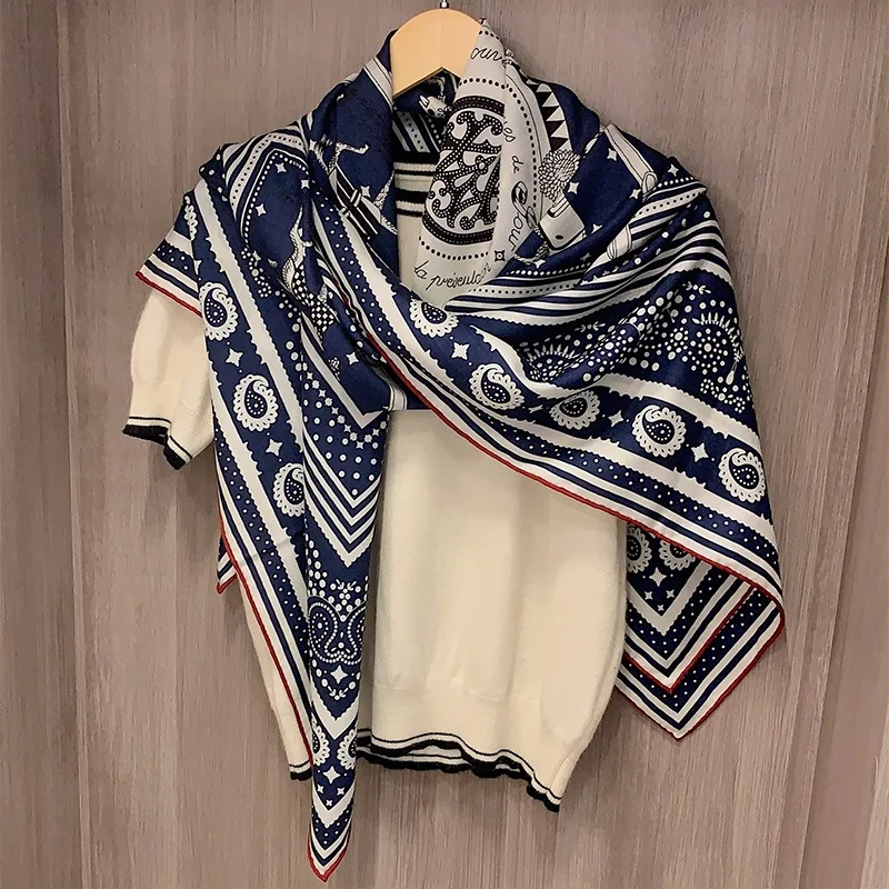 Addensare coperta di lana sciarpa scialle 2024 sciarpe di Pashmina quadrate grandi avvolge mantello per le donne autunno inverno cappotto Poncho 53 "x 53"