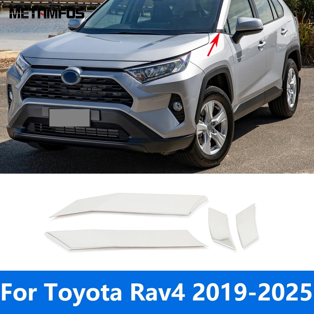 

For Toyota Rav4 Rav 4 2019-2023 2024 2025 Carbon Fiber Front Rear Window A C Pillar Spoiler Cover Trim Accessories Car Styling