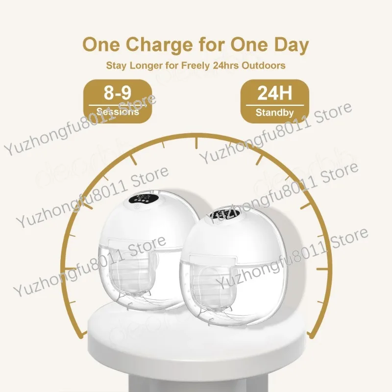 4 Modes 12 Levels Wireless Electric Breast Pump BPA-free Silicone Wearable Hands-free S39 Breast Pump