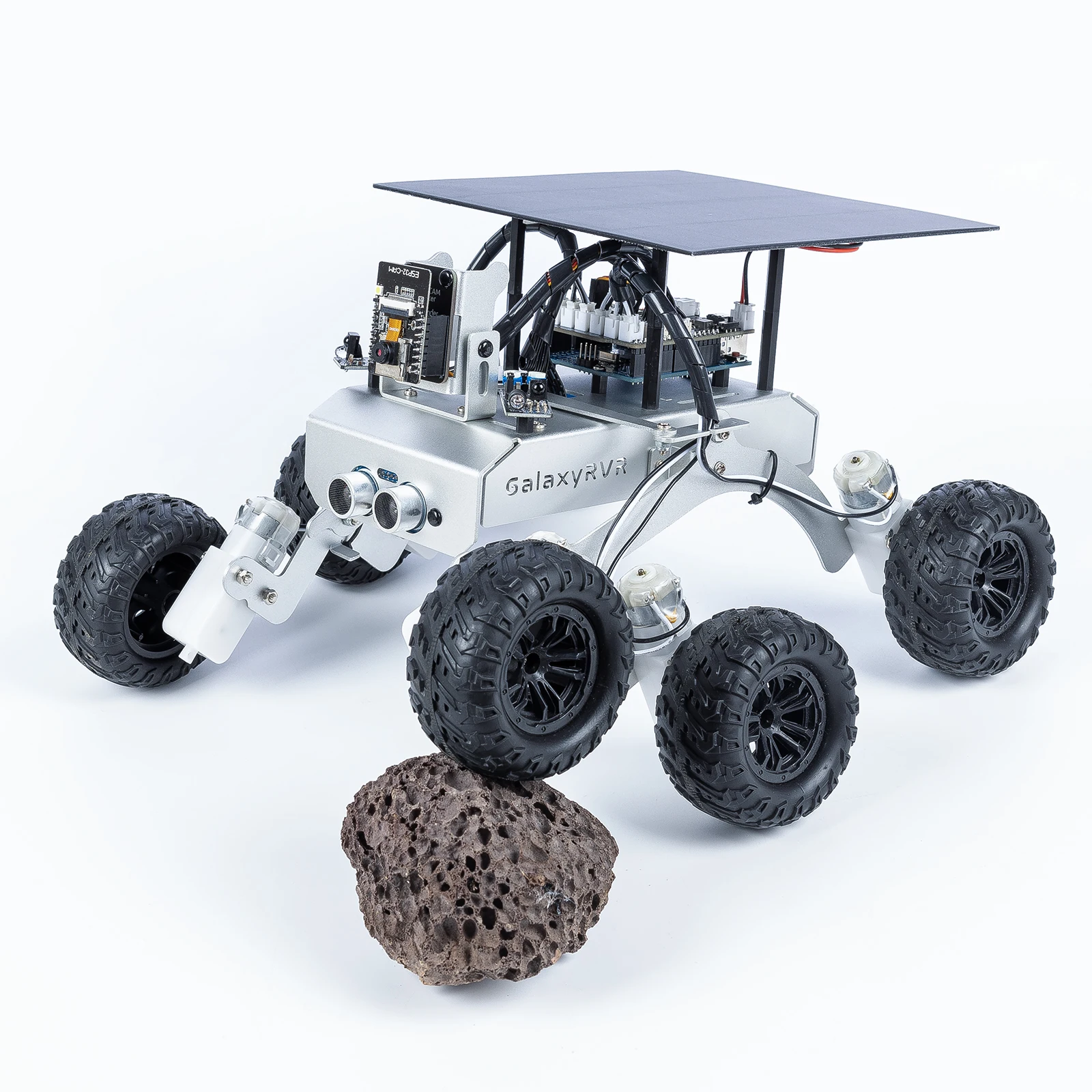 SunFounder GalaxyRVR Mars Rover Kit, inteligentny robot wideo zestaw samochodowy kompatybilny z Arduino Uno R3 z ESP32 CAM, baterie w zestawie