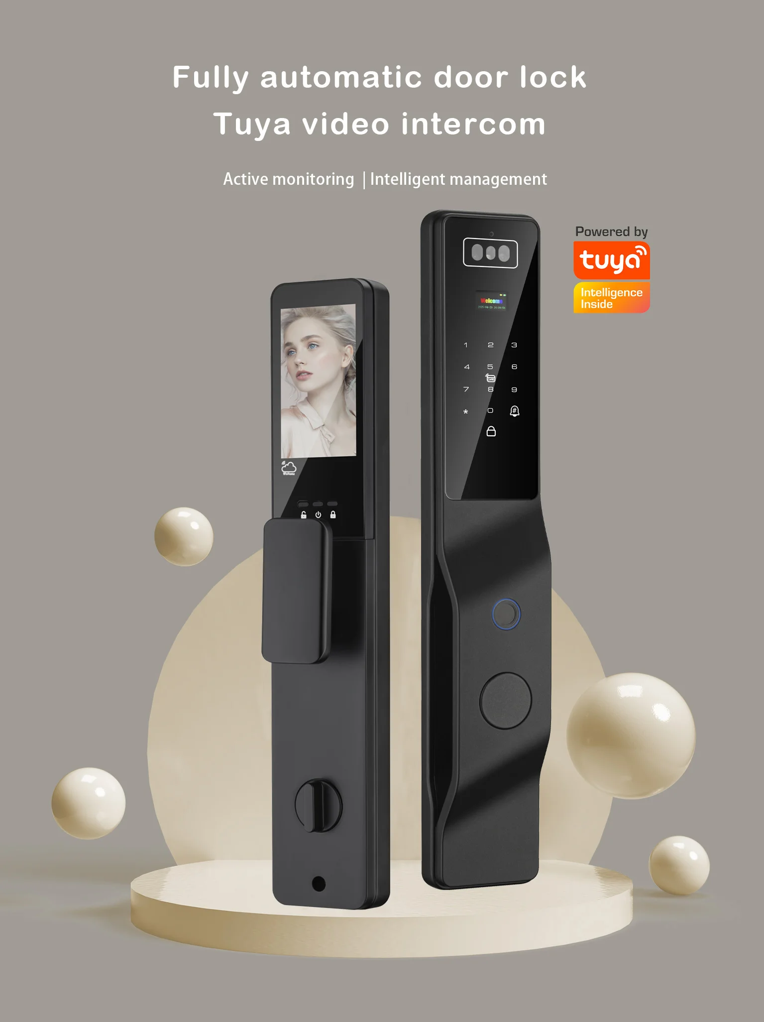 

TYSH Tuya 3D цифровой замок с распознаванием лиц для дома, биометрический отпечаток пальца, умный дверной замок, корпус замка
