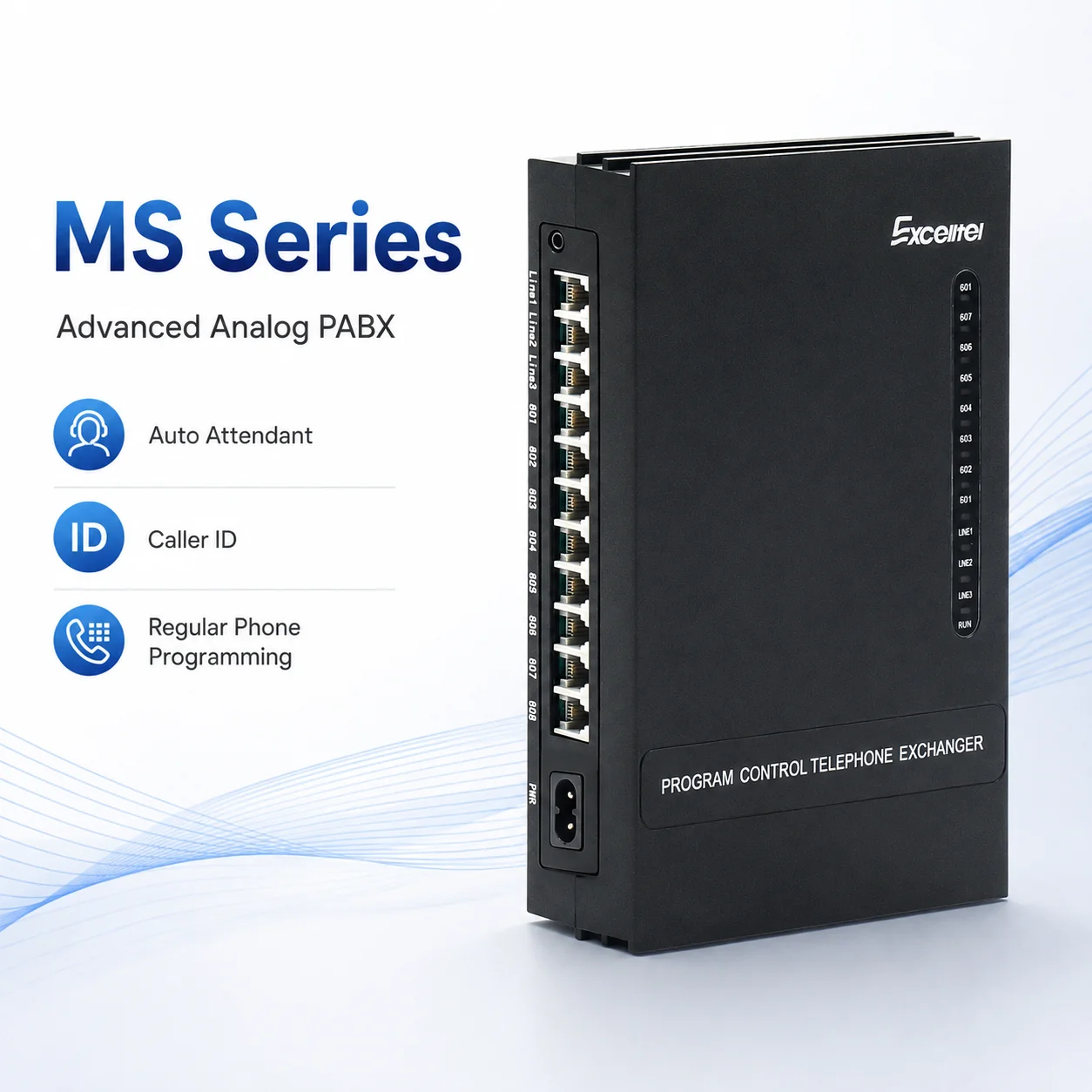 Phone System / Simple PABX / Office PBX / MS108 / 1 PSTN Line 8 Extension / With Transfer Call ID