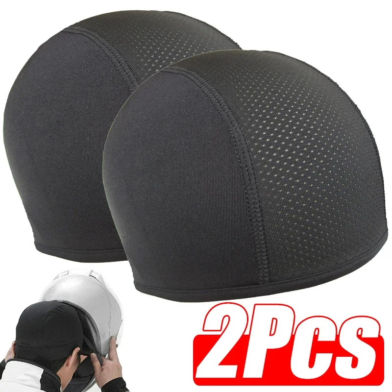 

2/1Pcs Quickly Drying Motorcycle Helmet Inner Cap Breathable Hat Sweat Band Racing Cap Under Beanie Caps Motorcycle Accessories