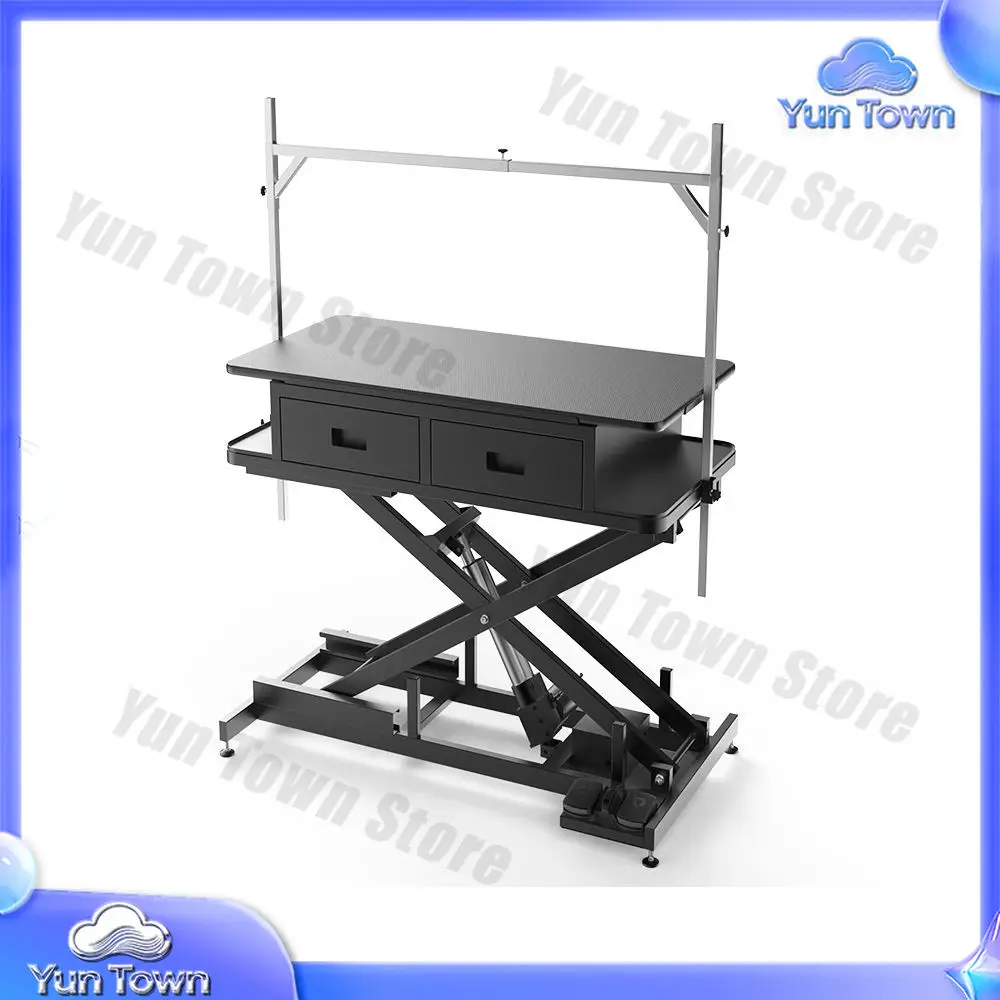 Deluxe Multifunctional Pet Grooming Table Electric Lifting Dog Grooming Table Cat Grooming Table with 2 drawers