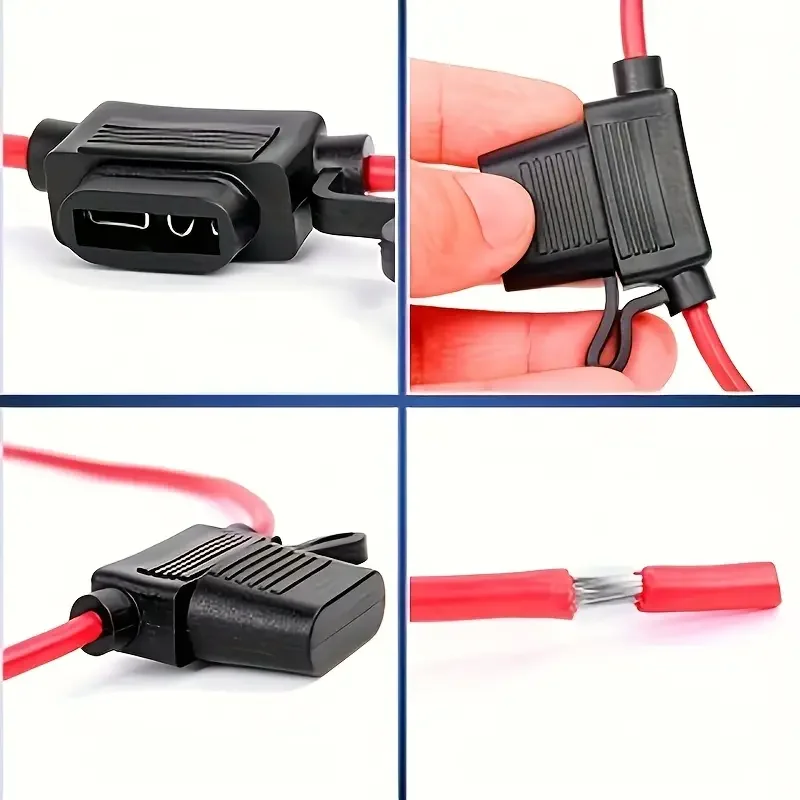 5 Pcs 10A Mini Blade Inline Fuse Holders – Durable PC Material Replacement Fuse Holders for Automotive & Room Electrical Wiring