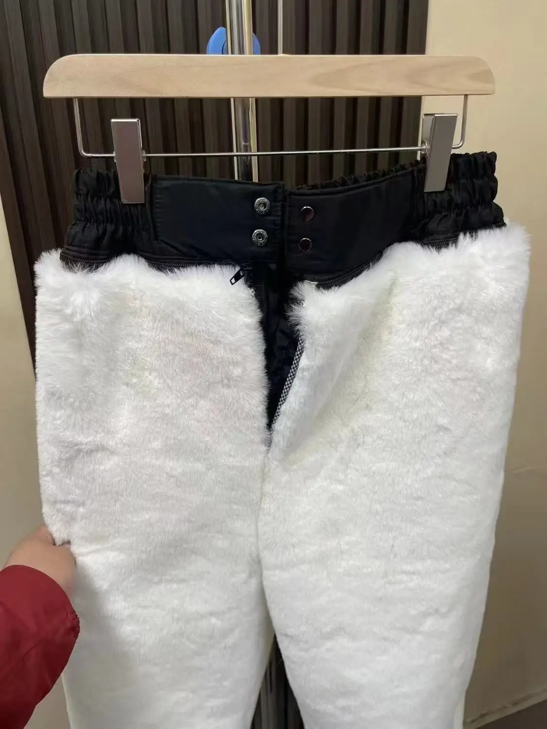 

Натюрхайк -30 ° Зимние утепленные шерстяные брюки из овчины с меховой подкладкой, цельные, с высокой талией, для мужчин и женщин