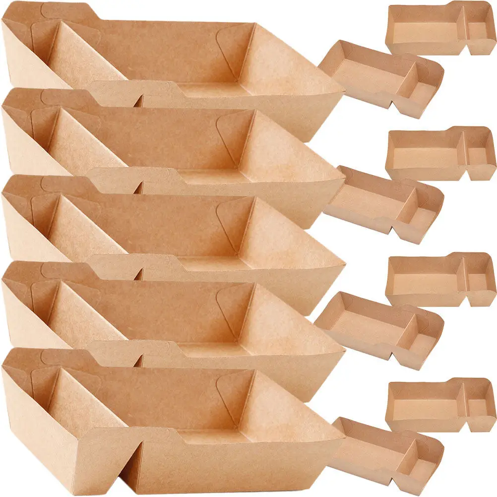 50Pcs Paper Food Box Eco Friendly Snack Container for Popcorn French Fries Candy Chocolate Snack Box for Party Movie Theater - view 4