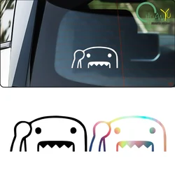 Waving Half Domo Kun JDM Funny Vinyl Decal Car Window Bumper Sticker SUV Trunk Decoration Styling Cover Scratches