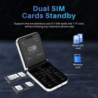 SERVO A50 PRO Foldable Mobile Phone Auto FM Radio Call Record Speed Dial Magic Voice Dual SIM GSM Unlocked Cellphone 2.4" Type-C 3