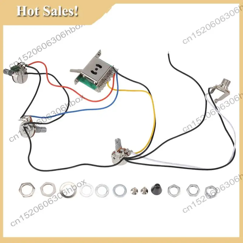 

-HOPE Pots For Strat Guitar Prewired 1 Volume 2 Tone Control 5 Way Switch 3-500K Pot