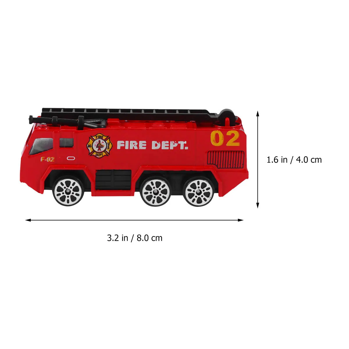 Carro de simulação de motor de incêndio com controle de inércia, 6 peças para crianças, detalhes elaborados, qualidade fácil e divertida