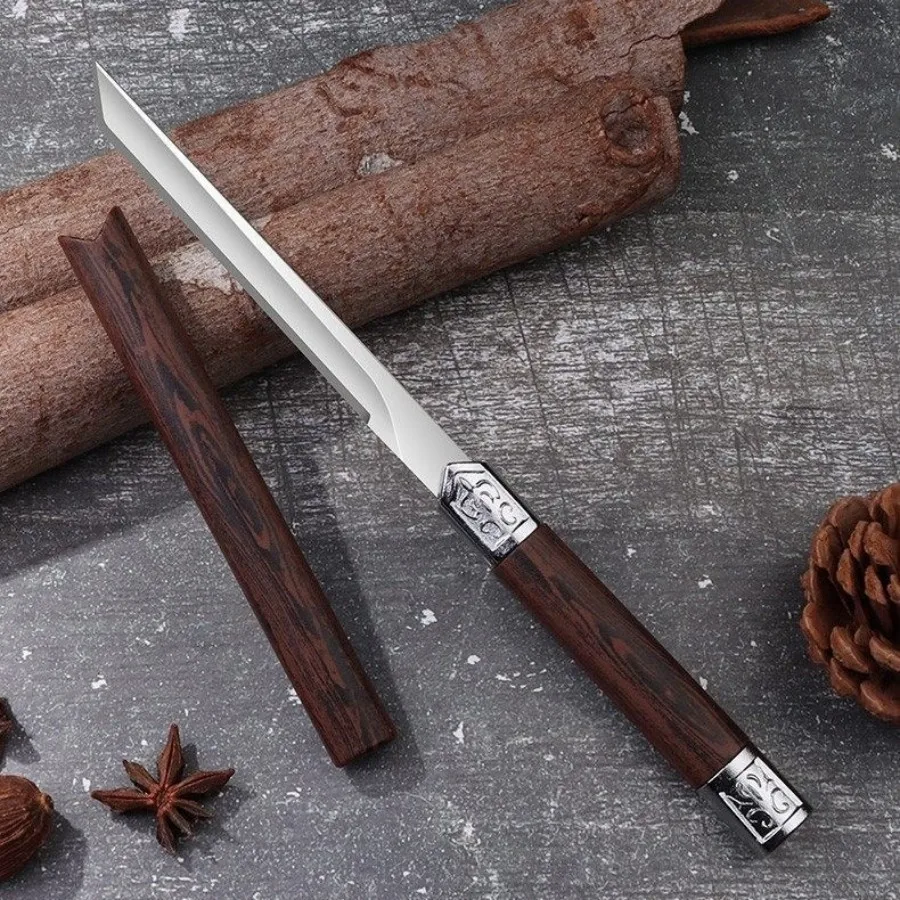 Electroplated Multifunction Tool - Portable Kitchen & Camping Knife for Food Prep, Peeling