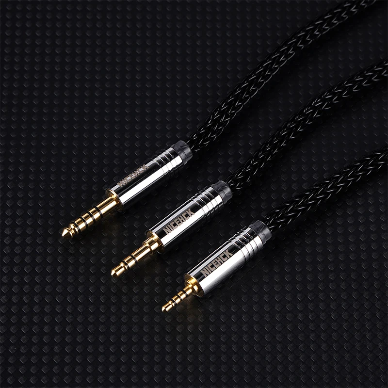 NiceHCK BlackInk Wire 5N OCC+Silver Plated OCC HIFI Replace Cable 3.5/2.5/4.4mm QDC/MMCX/0.78 2Pin for PR2 Heart Mirror Dolce