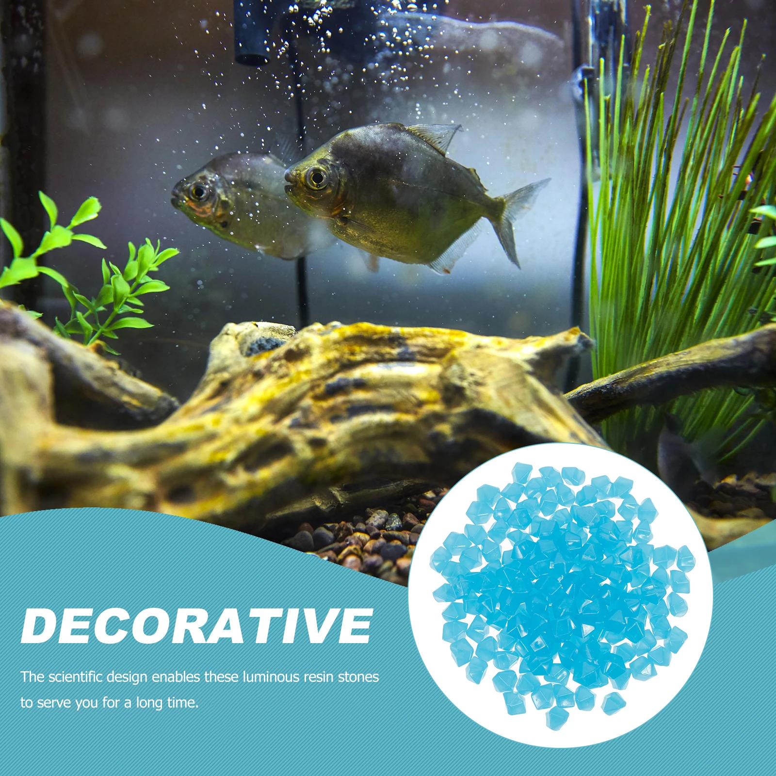 

400 Pcs Luminous Gravel Resin Stones Glow Dark Decor Fish Tank Aquarium Yard Walkway Art Craft DIY Gifts Pet Supplies