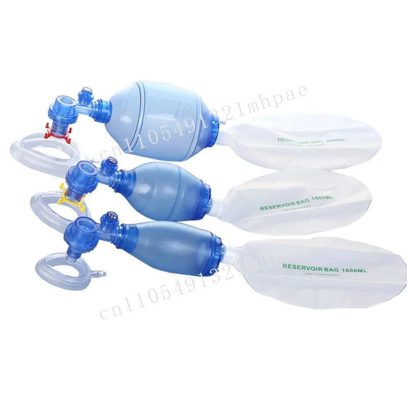 

High Quality Medical Resuscitation Device Set Adult Pediatric Infant Manual Resuscitation Device Adult Breathing Ambu Bag